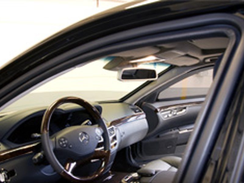 Armored Mercedes S550 diplomatic vehicle