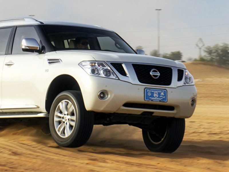 Armored Nissan Patrol security vehicle